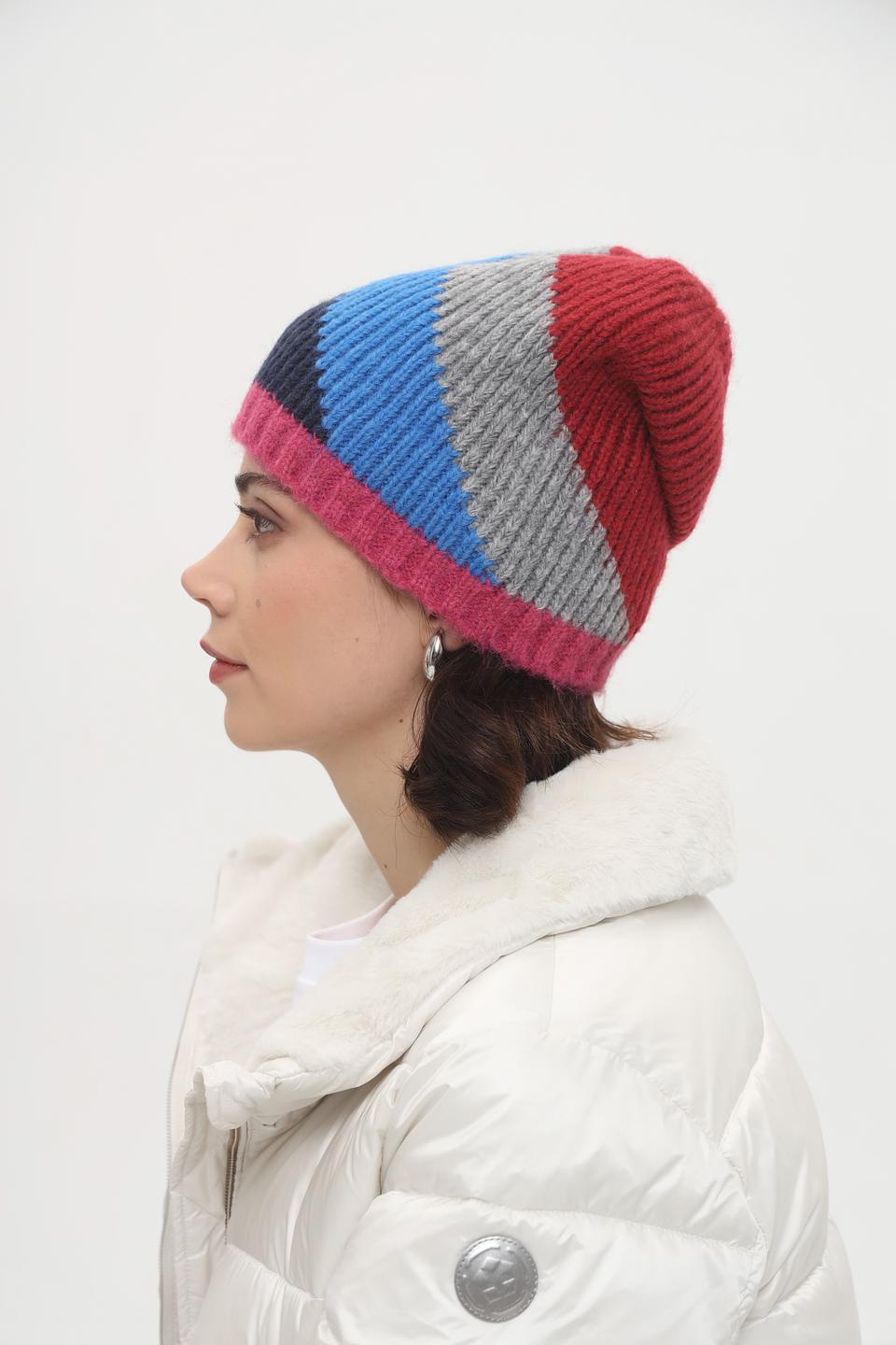 Шапка Seeberger вязаная разноцветная женская