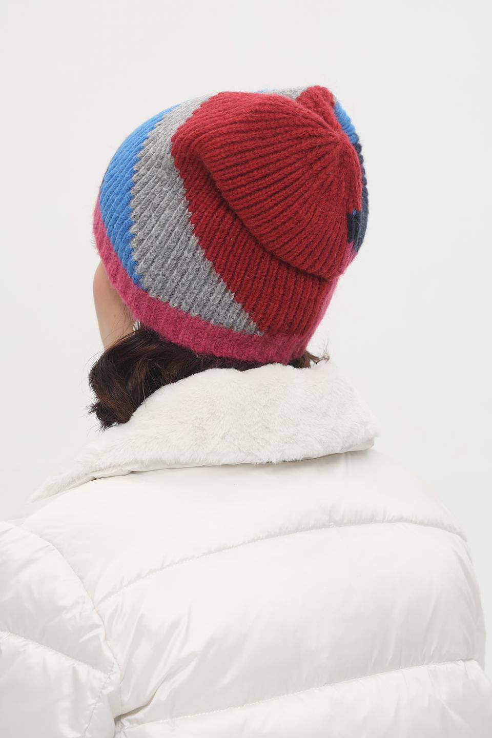 Шапка Seeberger вязаная разноцветная женская