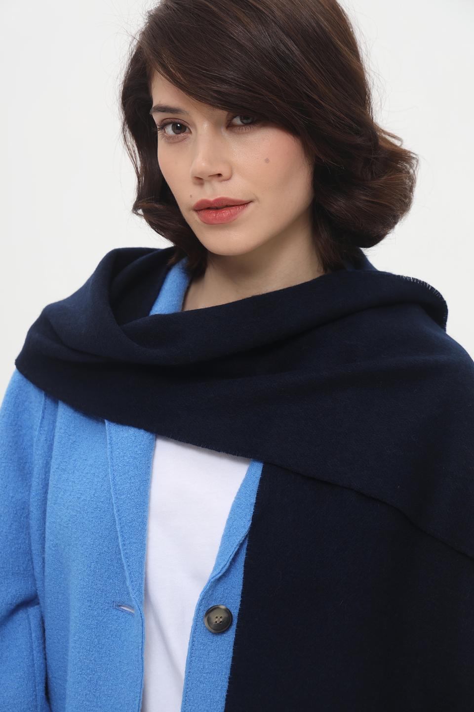 Шарф Fraas двухцветный с бахромой