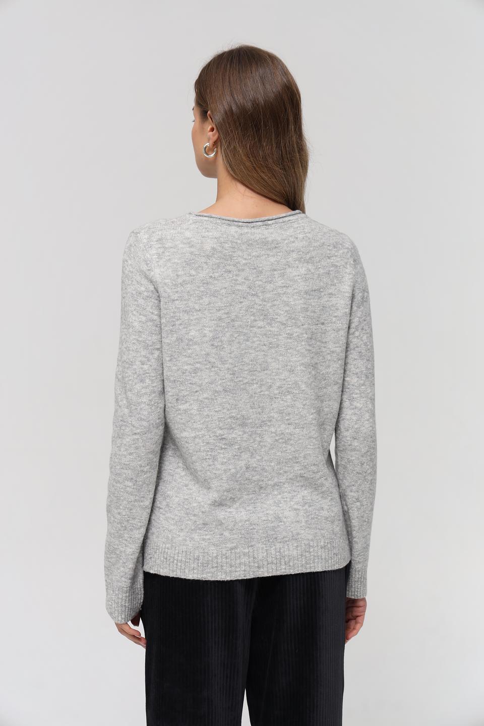 Пуловер Rabe collection серый с принтом