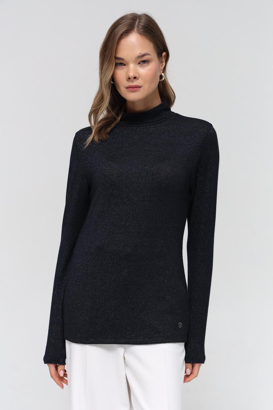 Пуловер Lecomte с пайетками чёрный