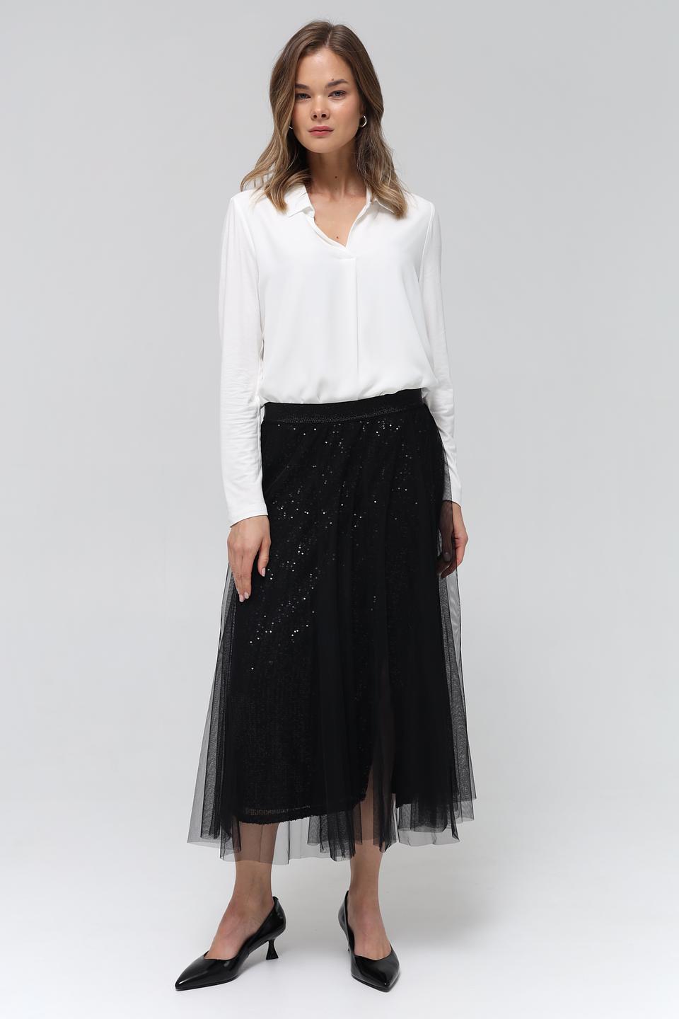 Блуза Frank Walder белая с воротником