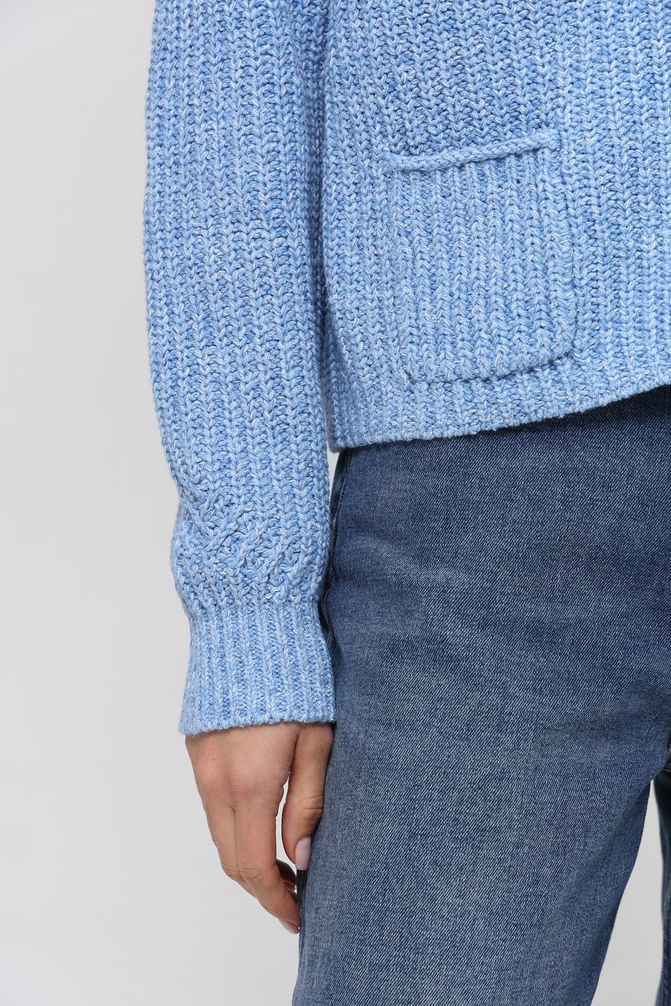 Жакет Oui вязаный голубой