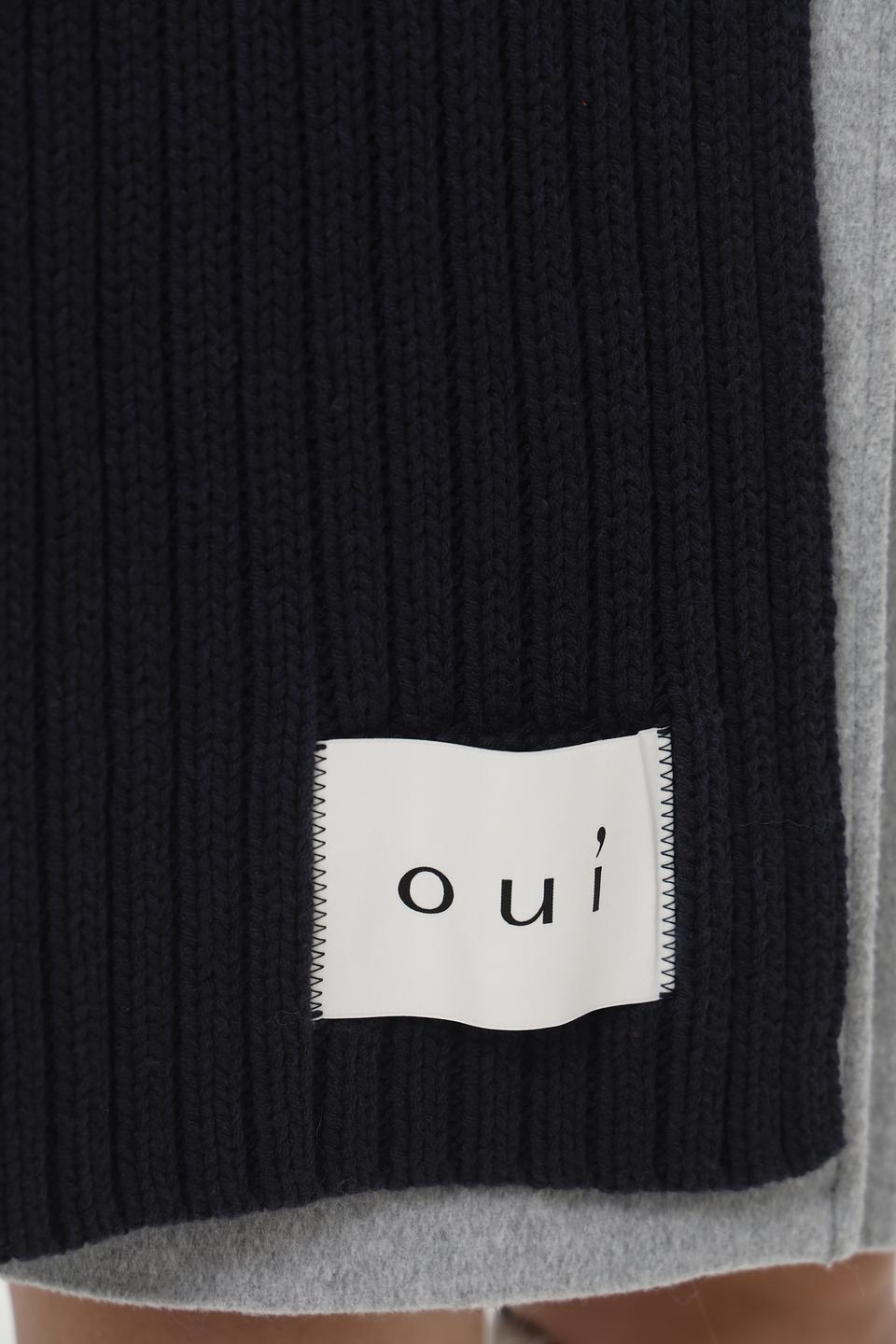 Шарф Oui вязаный чёрный