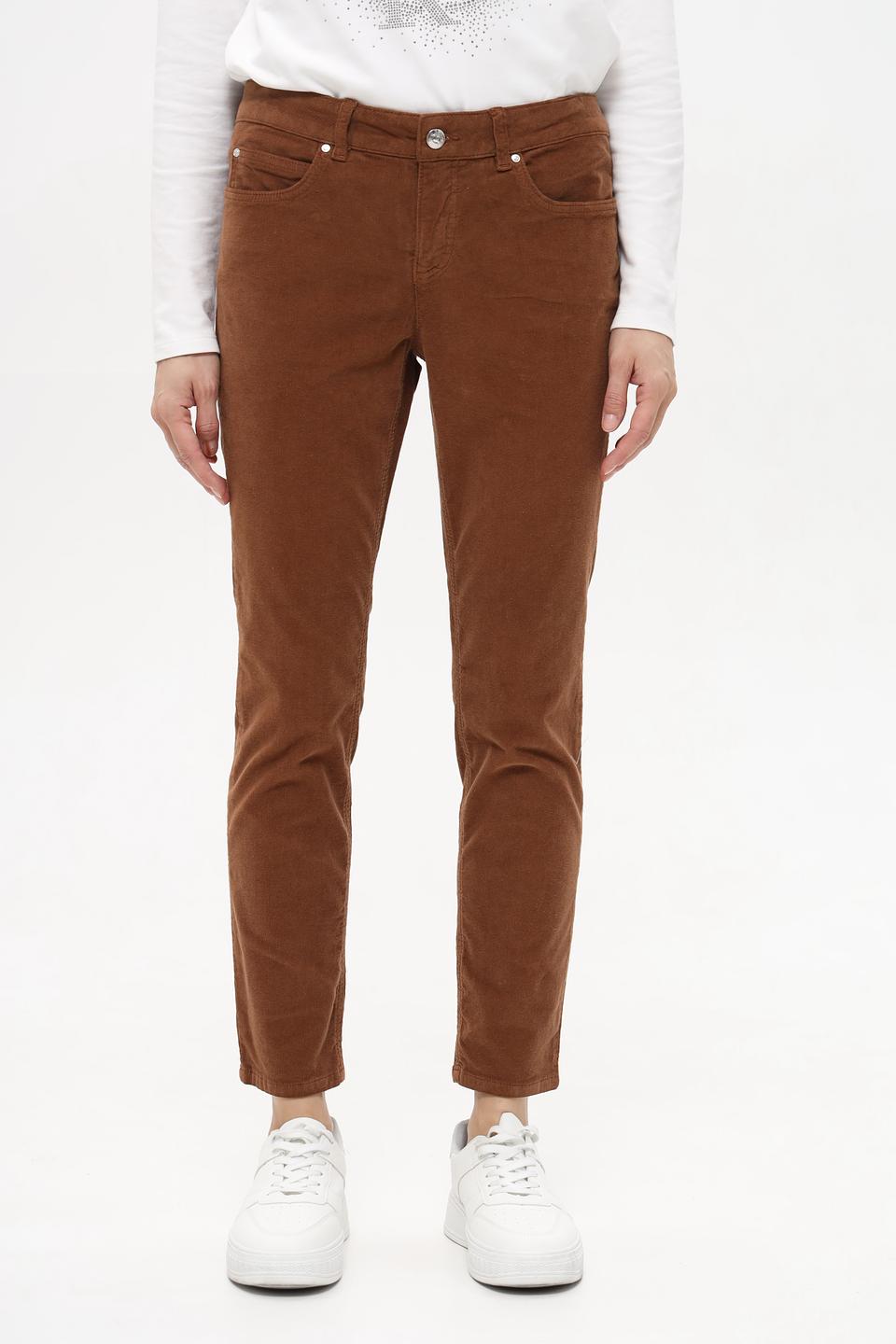 Брюки вельветовые Oui коричневые