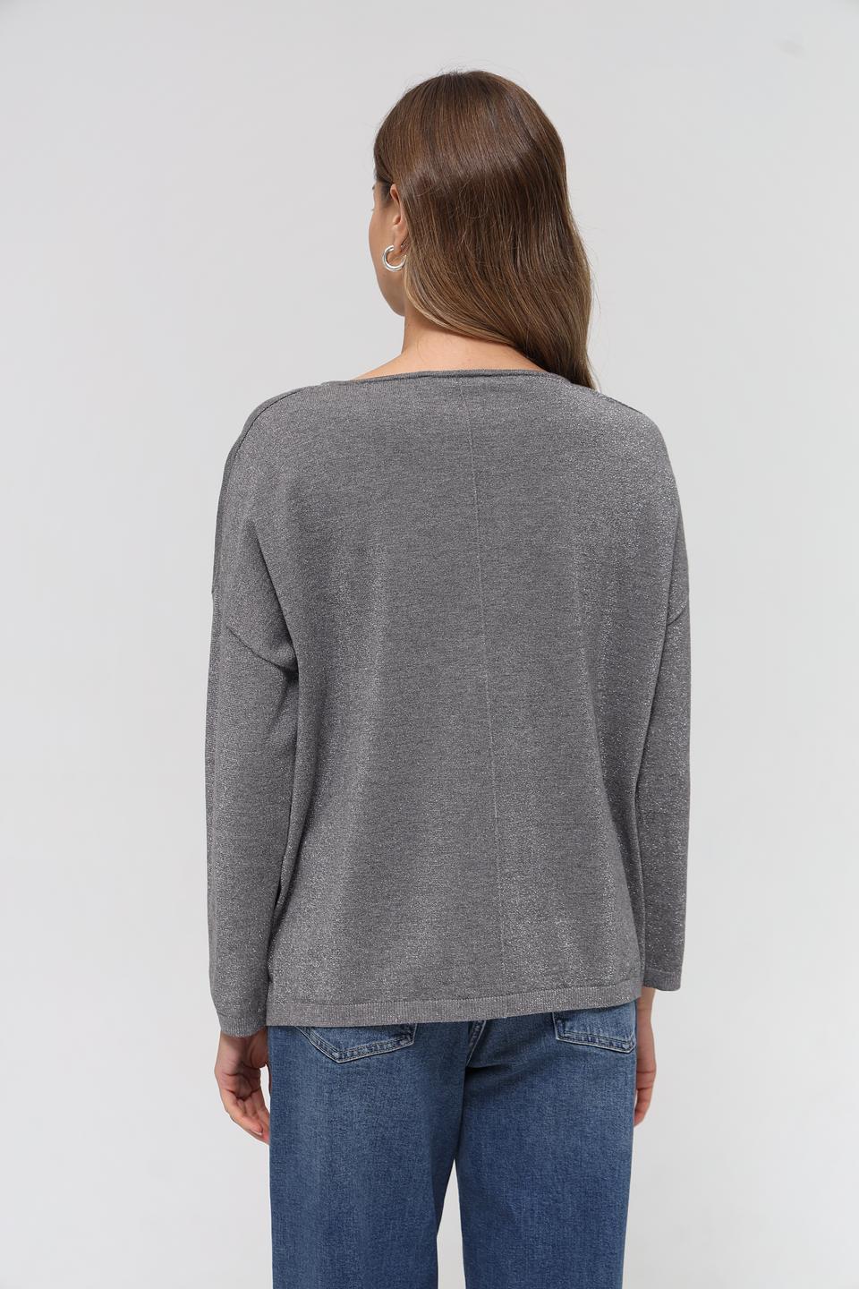 Пуловер Lecomte серый меланж