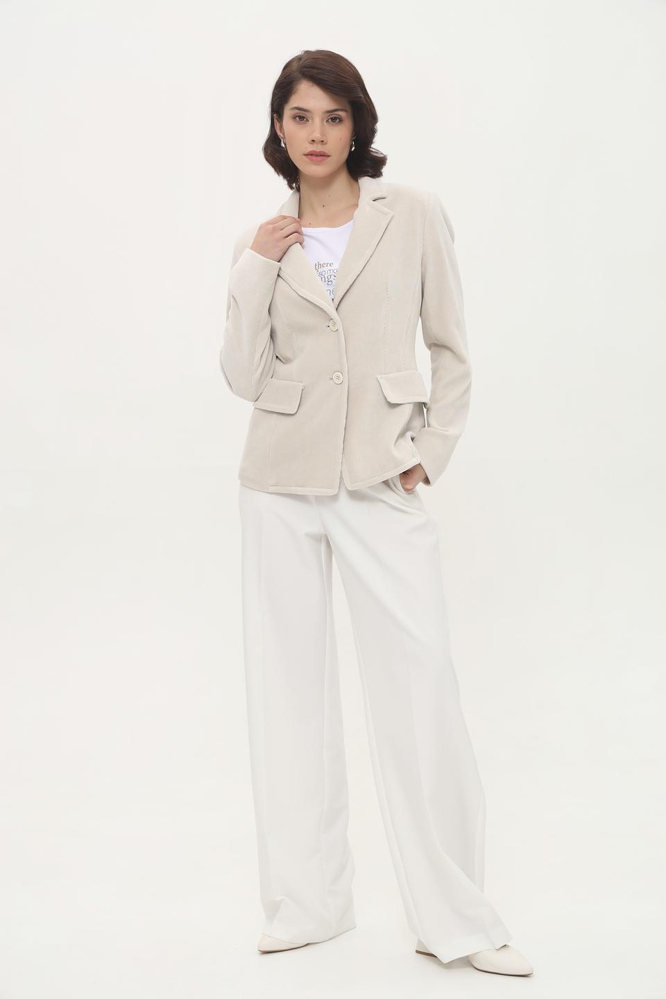 Жакет Marc Cain вельветовый бежевый