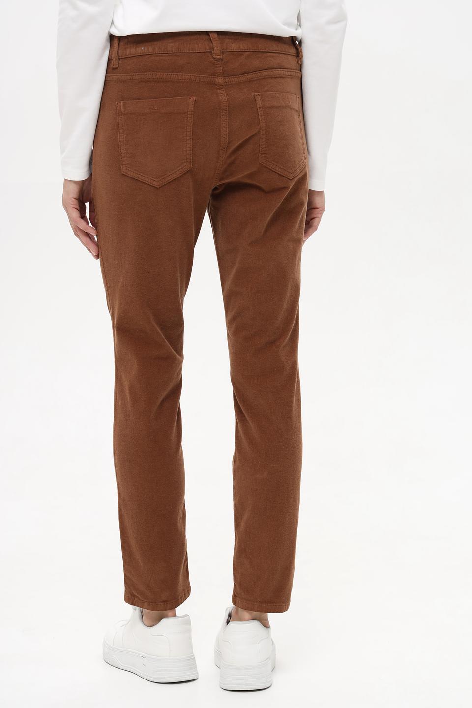 Брюки вельветовые Oui коричневые