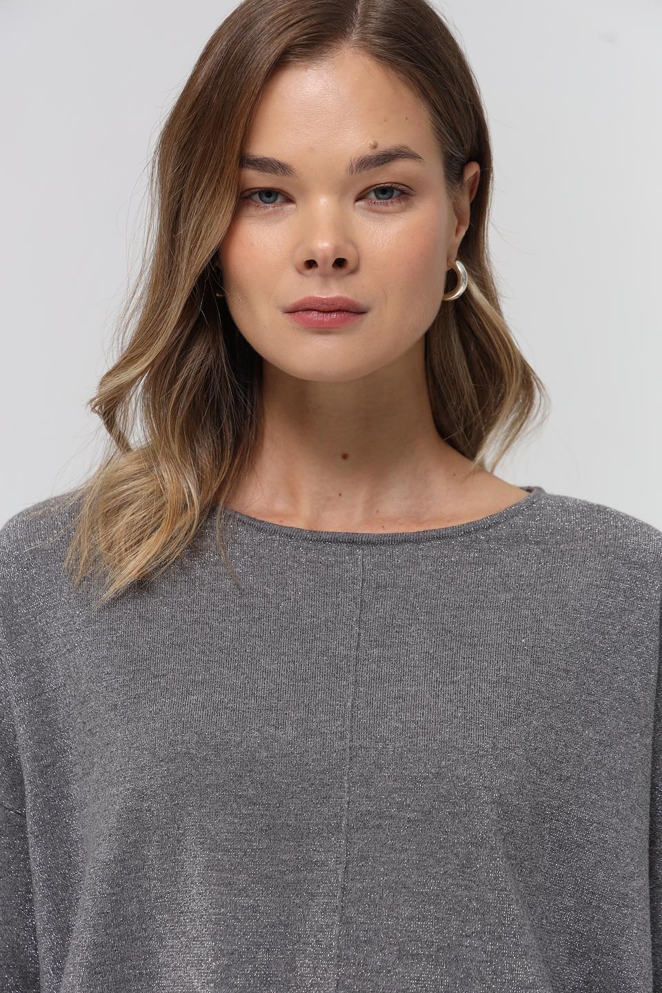 Пуловер Lecomte серый меланж