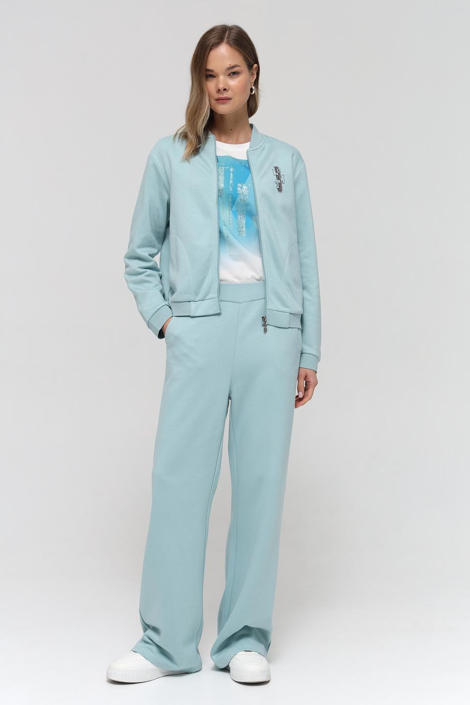 Жакет Lecomte мятный с вышивкой