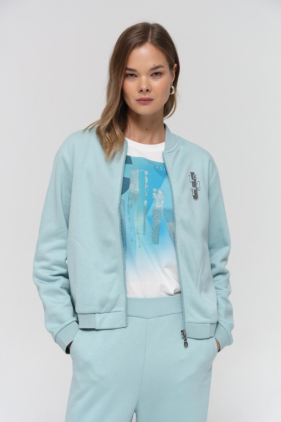 Жакет Lecomte мятный с вышивкой