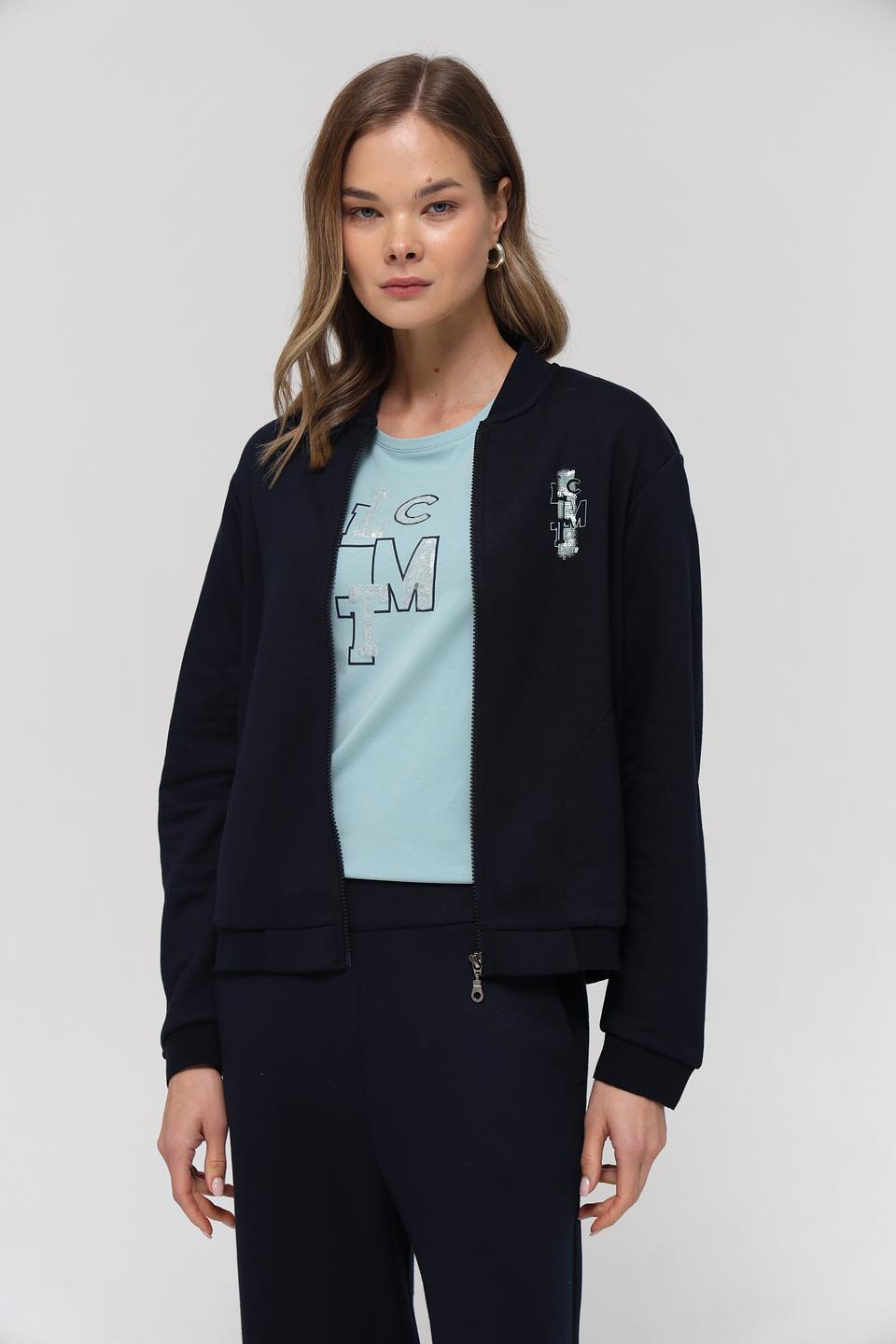 Жакет Lecomte приталенный тёмно-синий