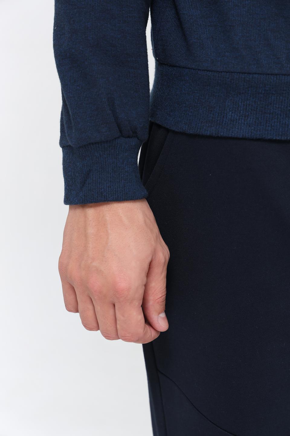 Джемпер Monte Carlo с молнией синий