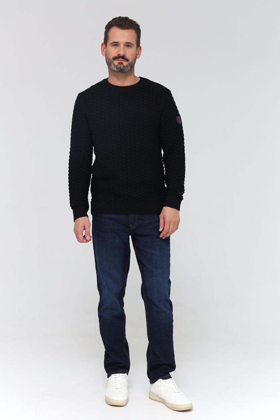 Джемпер Time Zone чёрный с текстурой