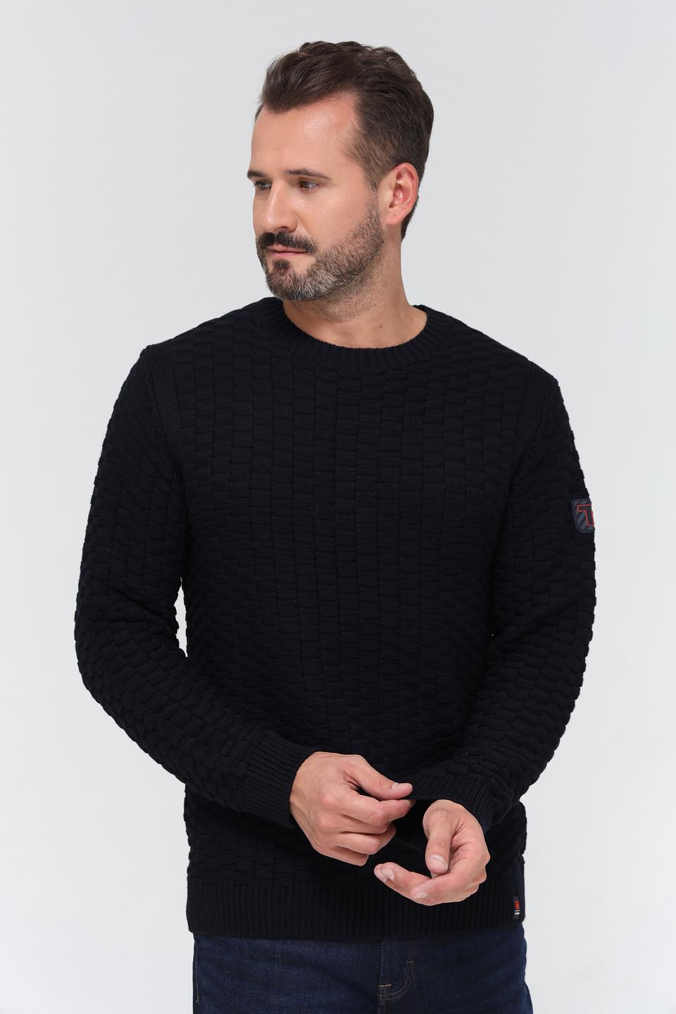 Джемпер Time Zone чёрный с текстурой