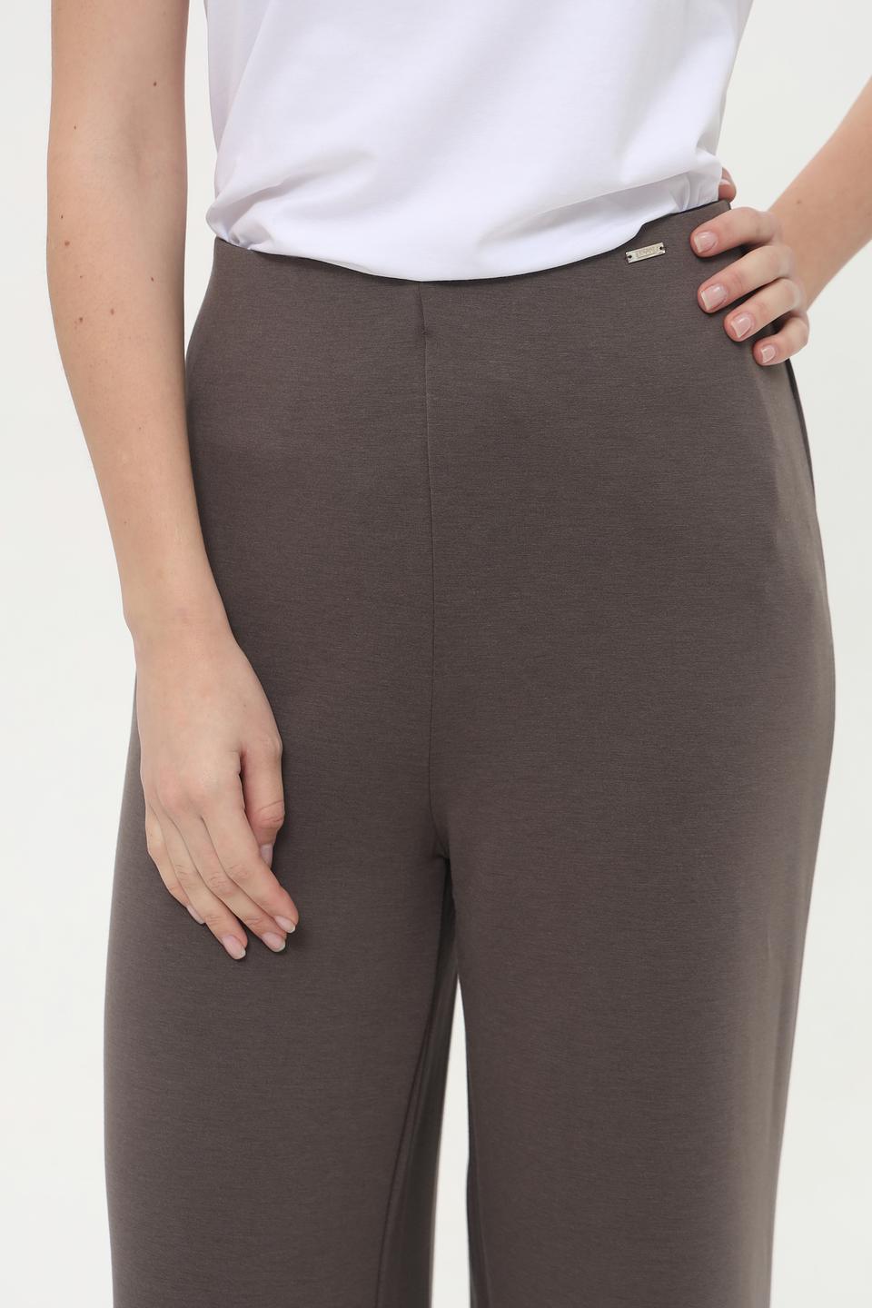 Брюки Cinque палаццо серо-коричневые