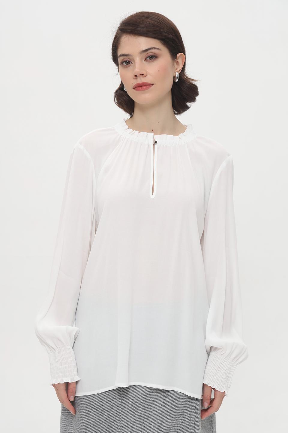 Блуза Cinque с рукавами-фонариками белый