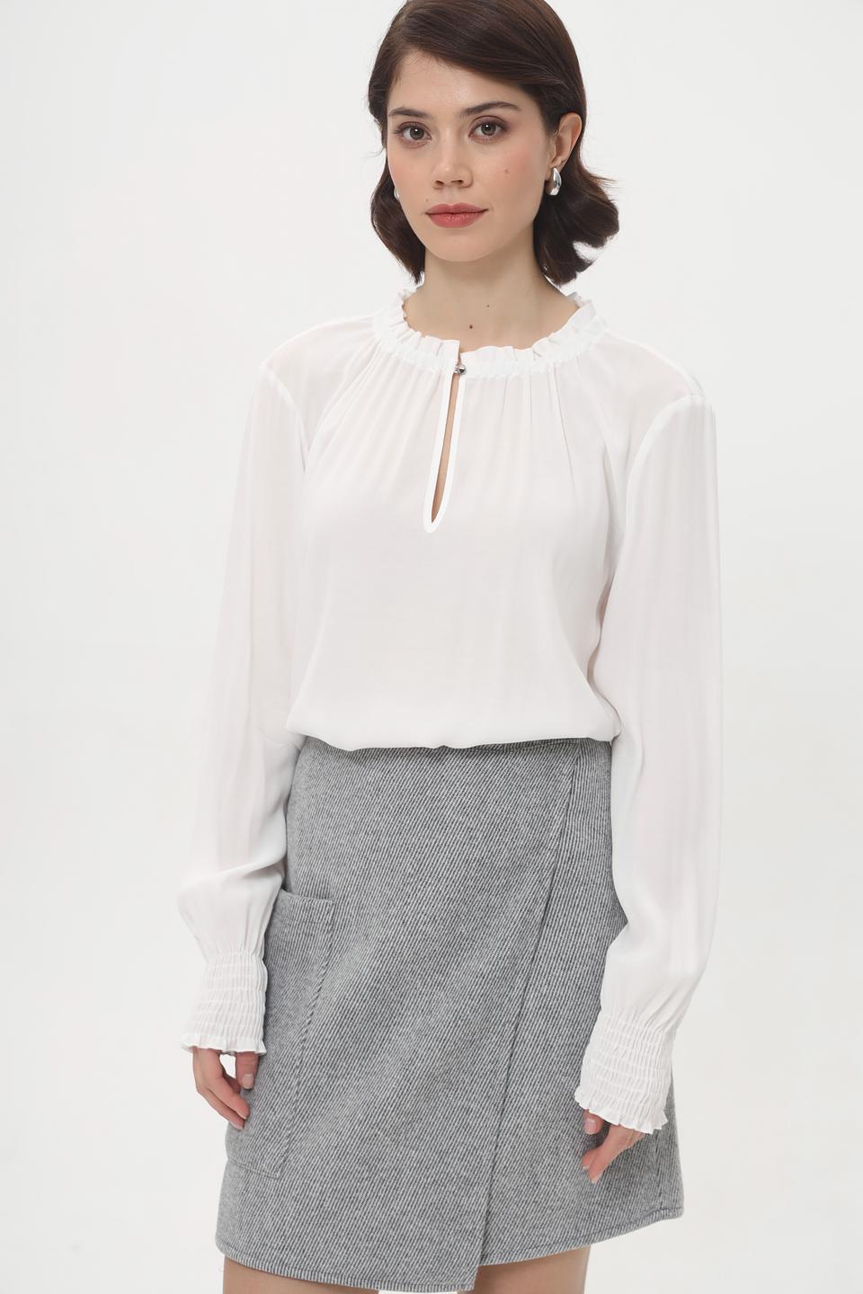 Блуза Cinque с рукавами-фонариками белый