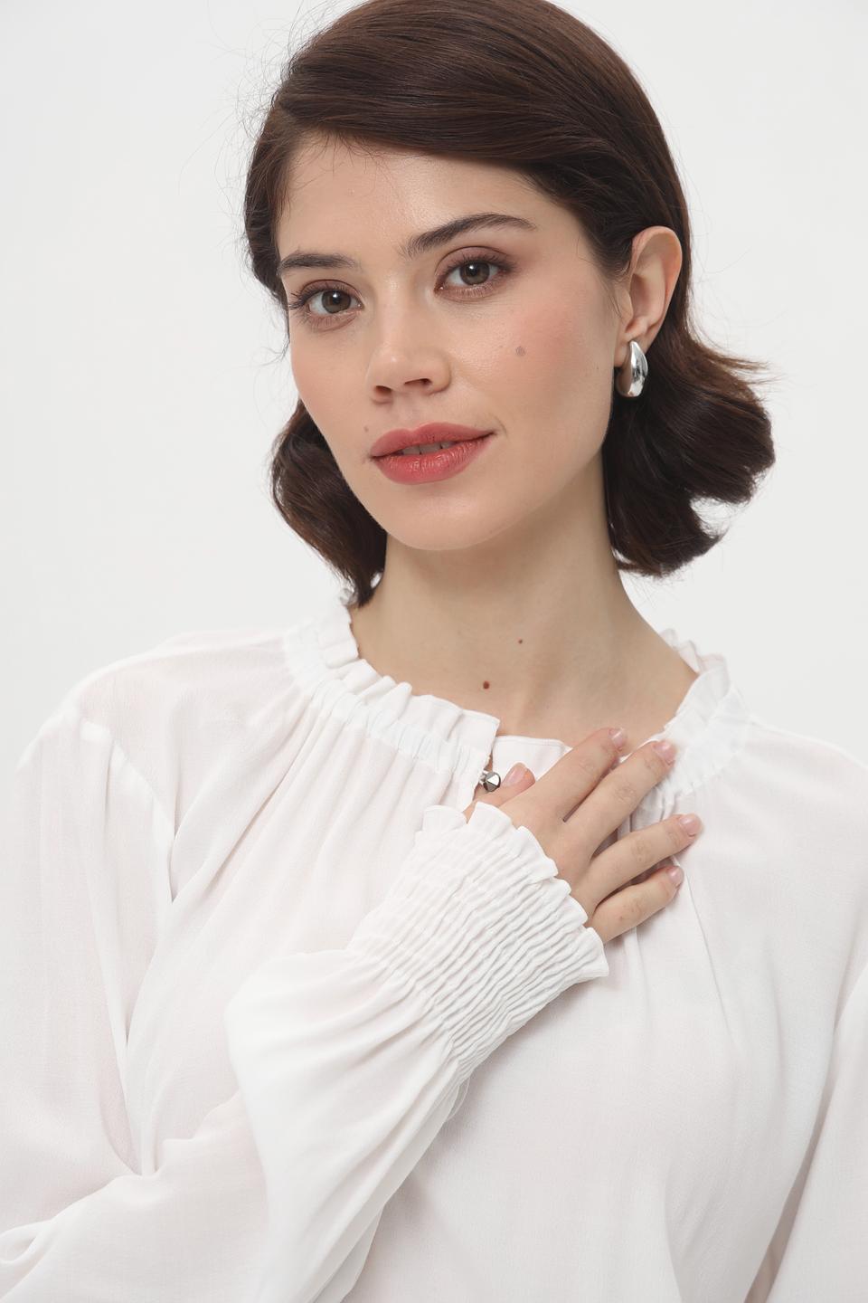 Блуза Cinque с рукавами-фонариками белый