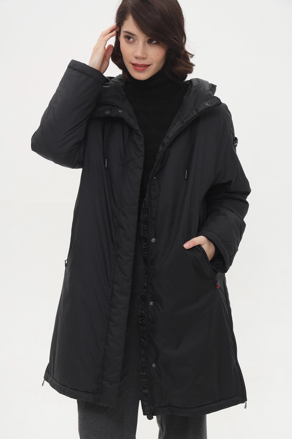 Пальто Frieda and Freddies чёрное стеганое