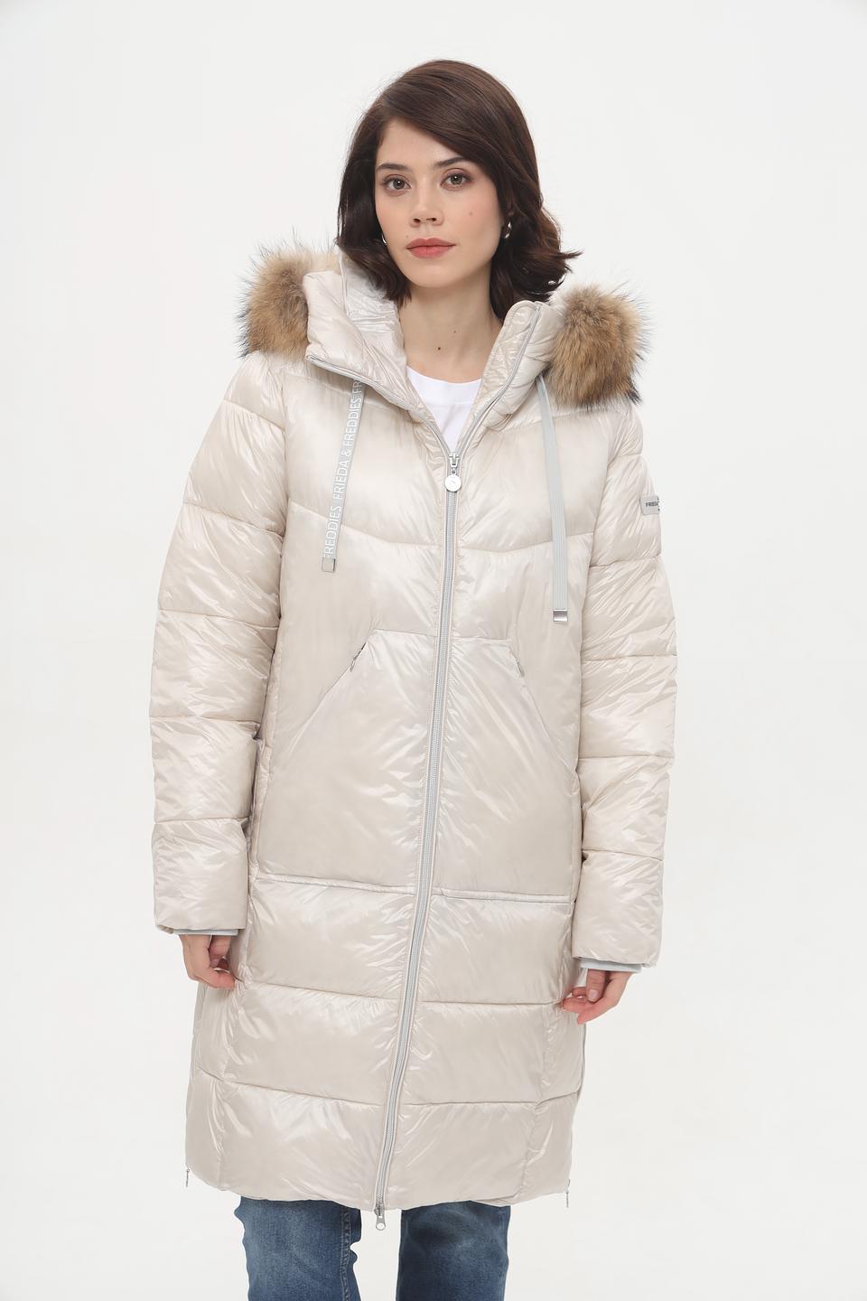 Пальто Frieda and Freddies стеганое бежевое