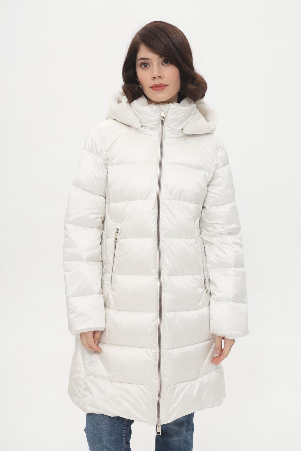 Пальто Milestone стеганое бежевое