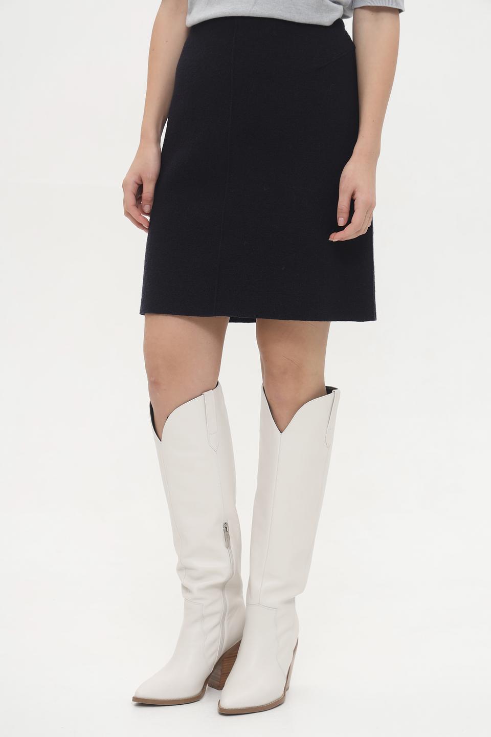 Юбка Oui шерстяная чёрная