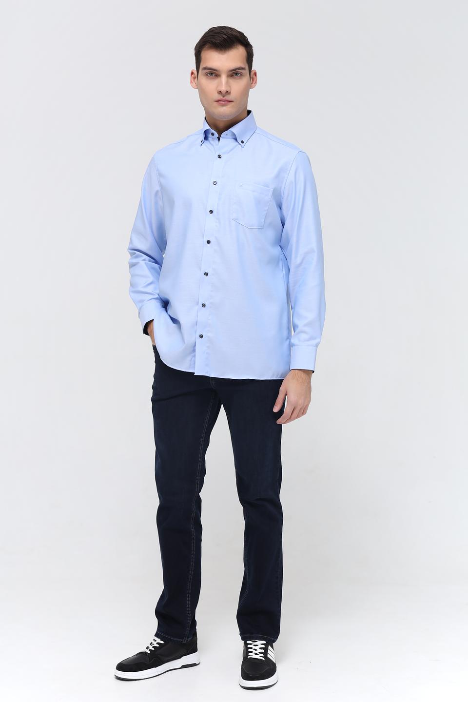 Рубашка Casa Moda голубая приталенная