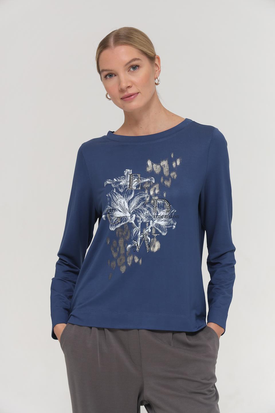 Футболка Gerry Weber EDITION синяя с принтом