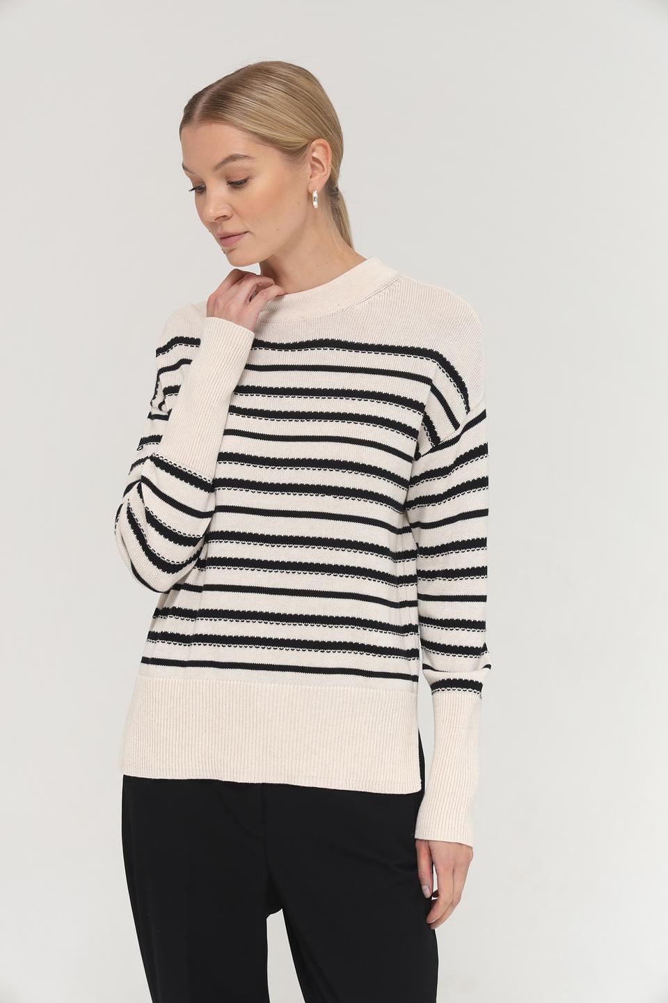 Пуловер Gerry Weber в полоску бежевый