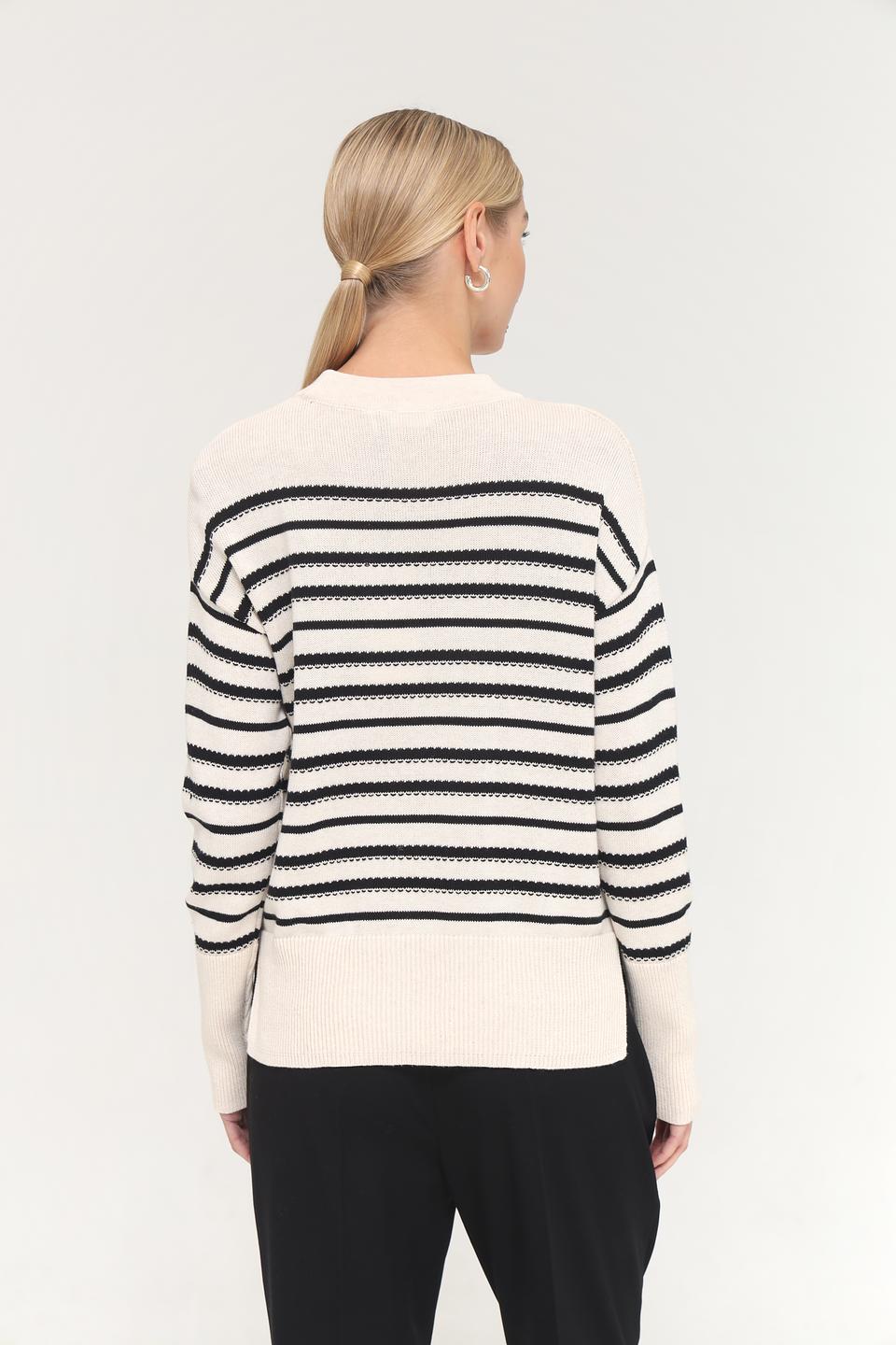 Пуловер Gerry Weber в полоску бежевый