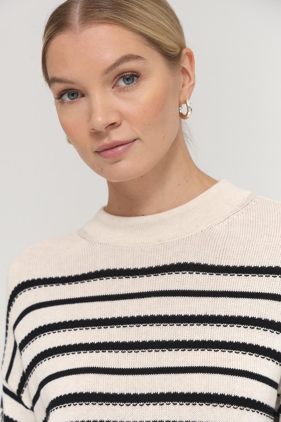 Пуловер Gerry Weber в полоску бежевый