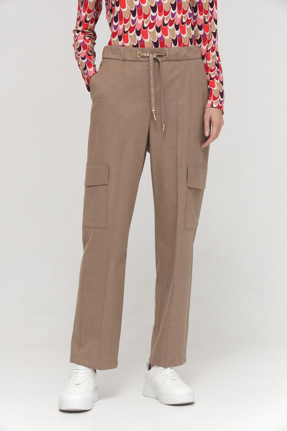 Брюки Bianca карго бежевые