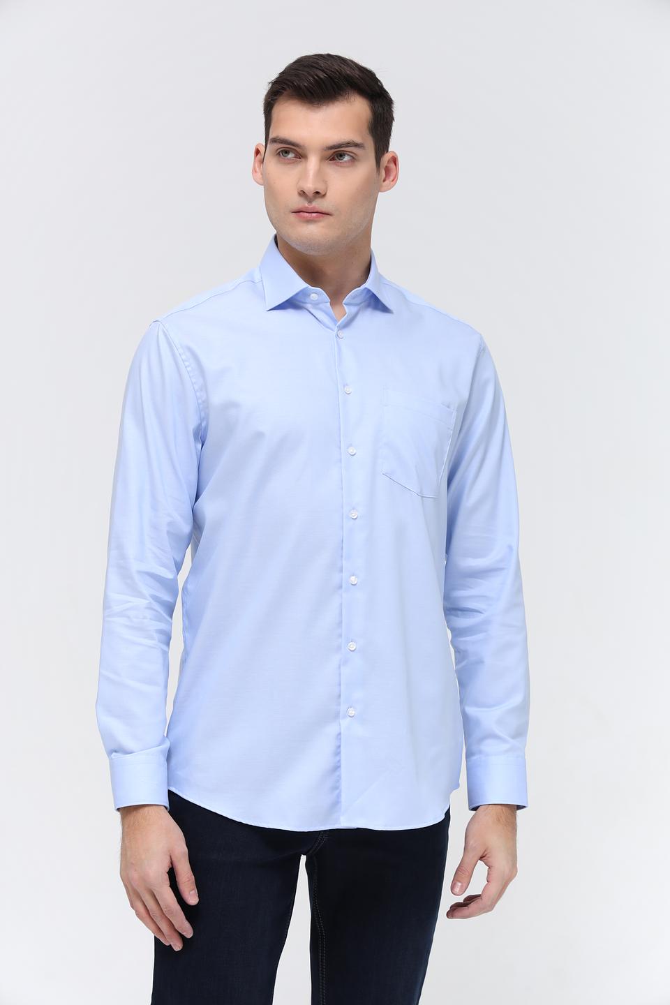 Рубашка Seidensticker голубая