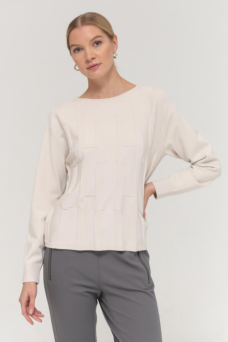 Пуловер Betty Barclay с рельефом бежевый