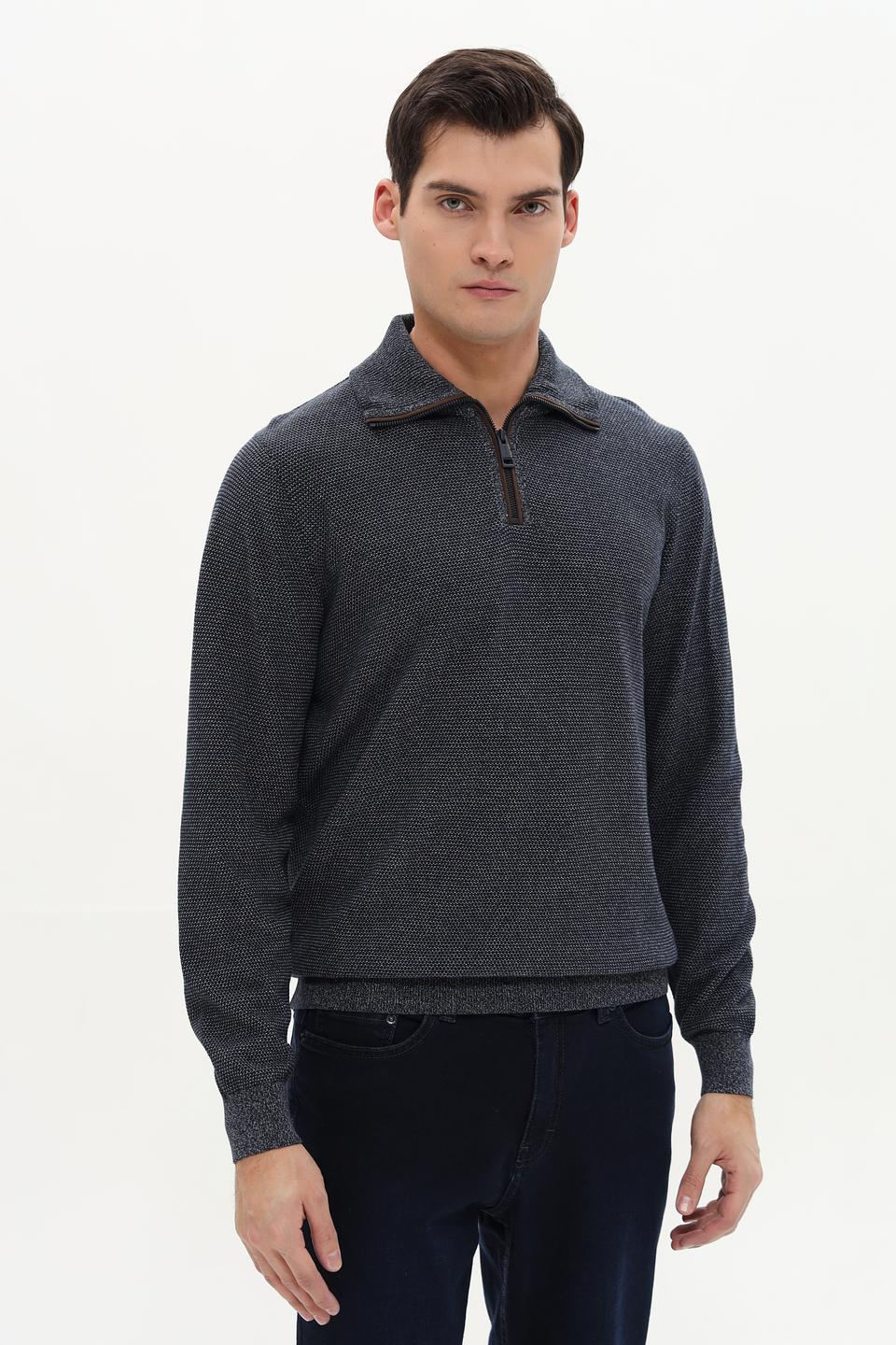 Джемпер Casa Moda с молнией серый