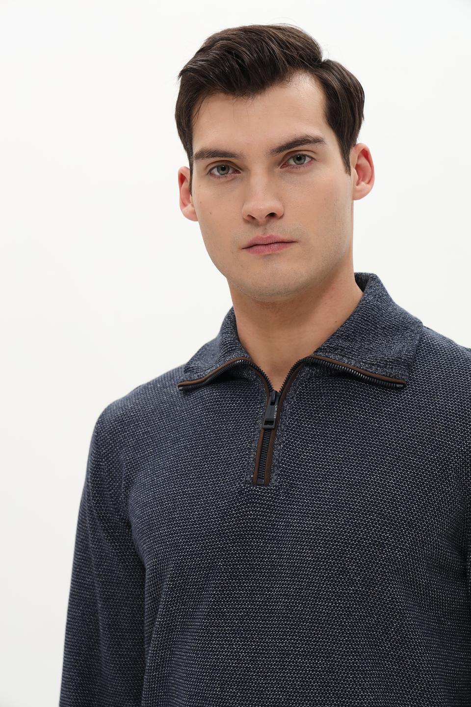 Джемпер Casa Moda с молнией серый