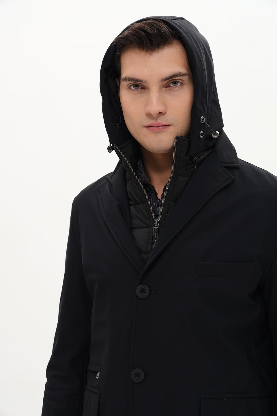 Куртка Bugatti чёрная приталенная