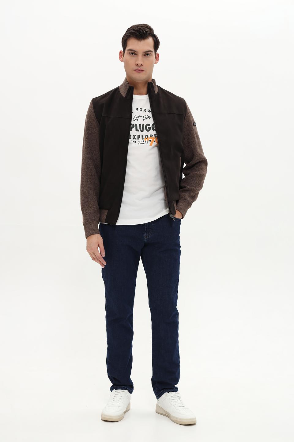 Ветровка Bugatti комбинированная коричневая