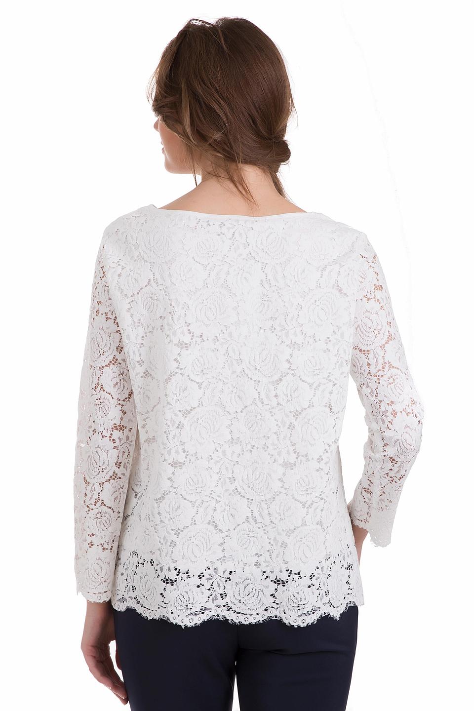 Белая кружевная блуза Oui