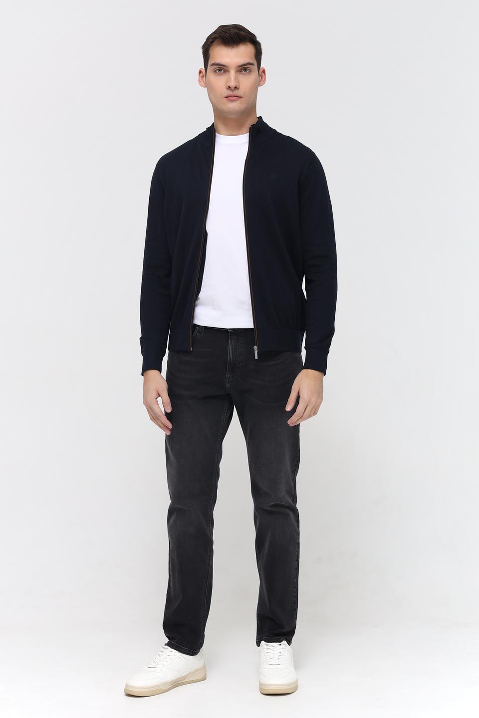 Кардиган Bugatti на молнии тёмно-синий