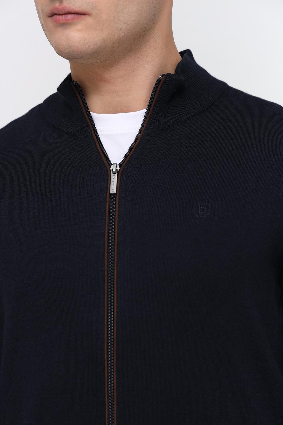 Кардиган Bugatti на молнии тёмно-синий