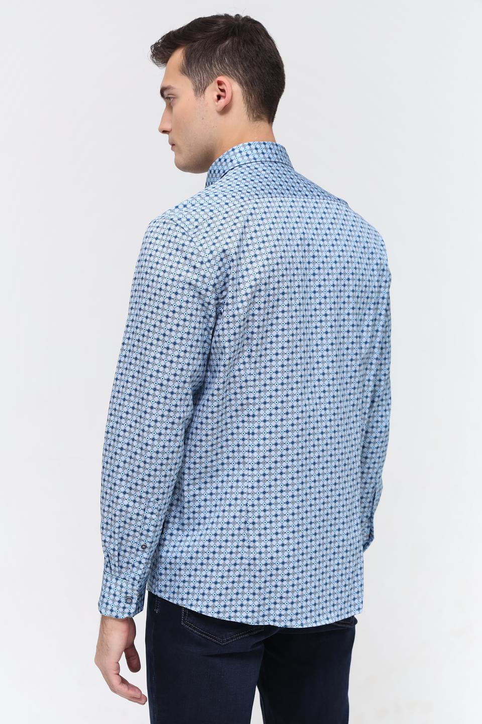 Рубашка Bugatti в голубую клетку