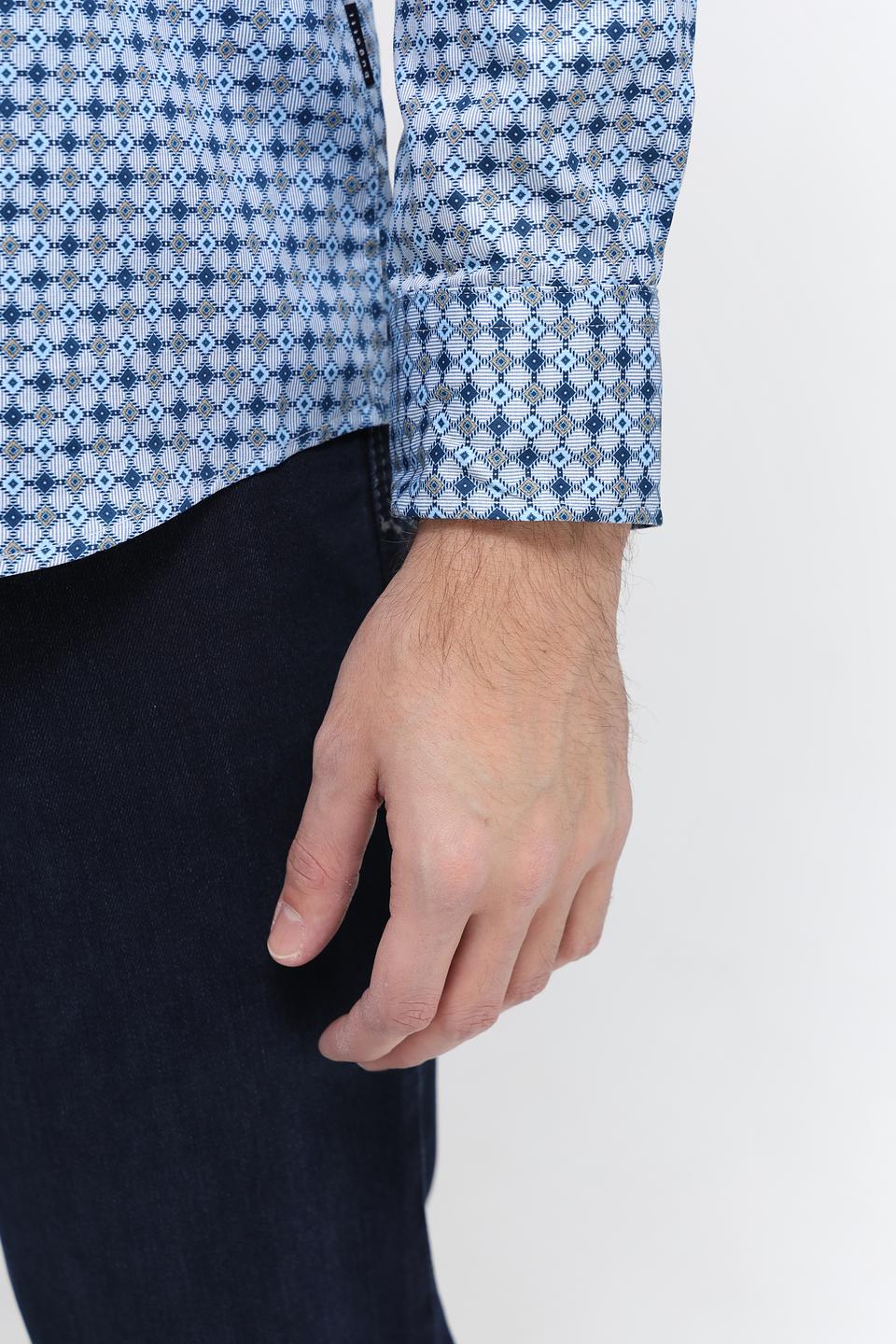 Рубашка Bugatti в голубую клетку