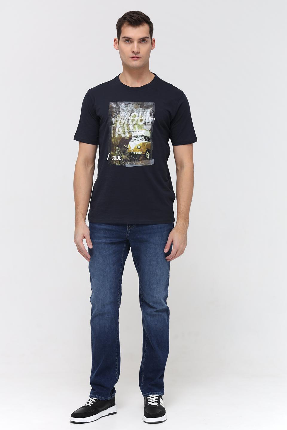 Футболка Casa Moda с принтом чёрная