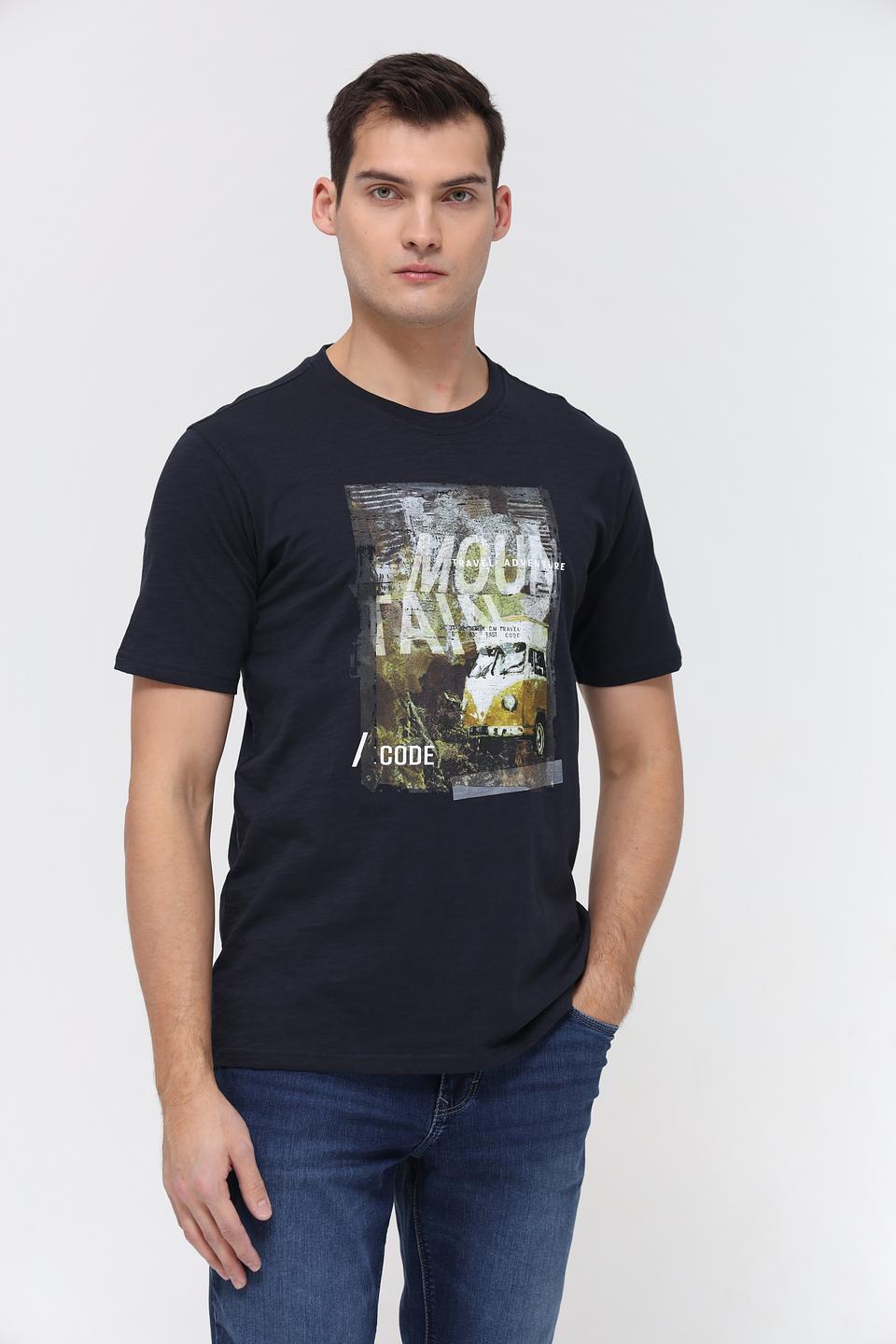 Футболка Casa Moda с принтом чёрная