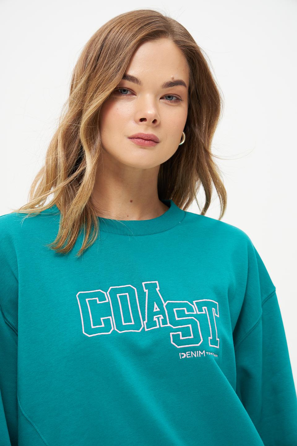 Толстовка Tom Tailor denim бирюзовая