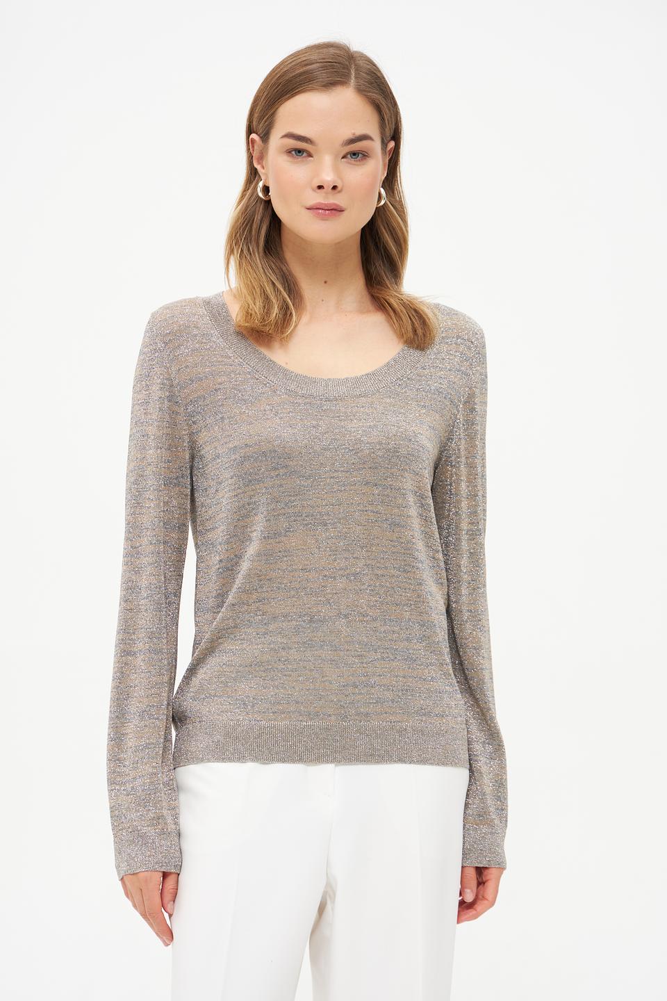 Пуловер Margittes с блеском бежевый