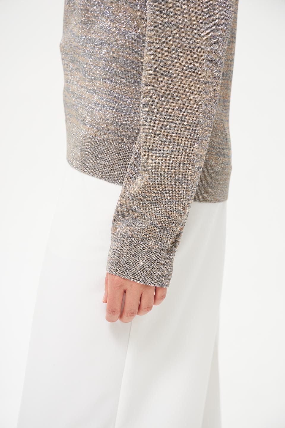 Пуловер Margittes с блеском бежевый