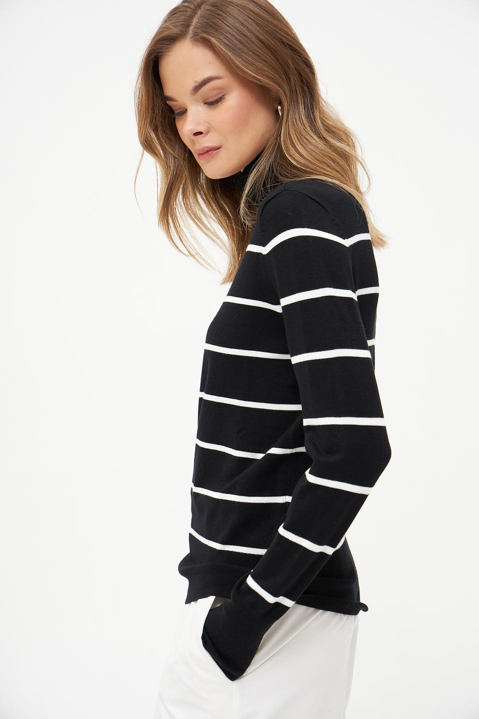 Водолазка Betty Barclay в полоску чёрная